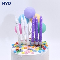 Adornos de Pastel en Espiral Coloridos 2026, Mini Palitos con Purpurina Ecológicos Hechos a Mano para Graduación, Pascua, Año Nuevo y Fiestas