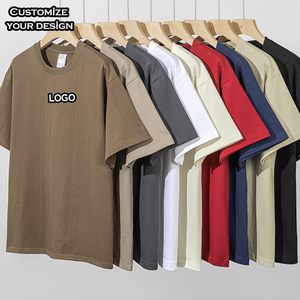 OEM diseño personalizado impreso venta al por mayor ropa de impresión de su marca camisetas de los hombres 100% algodón de peso pesado camiseta para hombres Unisex - Product Image 3