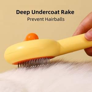 प्यारा बतख प्लास्टिक 140 घुमावदार दांत साफ, बिल्लियों के कुत्तों के लिए कोमल सुरक्षित ब्रश नरम बालों के मोटे कोट - Product Image 3