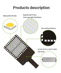 American LED lights Company farola área LED estacionamiento luces Shoebox proveedores