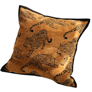 Fodera per cuscino quadrato antico retrò con motivo pied-de-poule in tela marrone per divano, camera da letto, schienale - Product Image 5