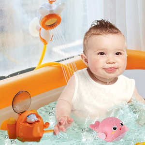 Jouet de bain pompe à eau pour tout-petits, jeu d'eau pour baignoire, fonctionne sur piles, adorable pommeau de douche - Product Image 3