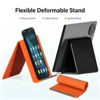 Support de téléphone portable pliable étanche en silicone et aluminium, idéal pour les appels vidéo et le streaming en direct – Offre spéciale