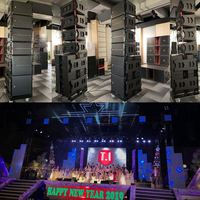 T.I Pro Audio equipo de sonido de escenario profesional mini altavoz de matriz de línea bidireccional de 12 pulgadas a prueba de agua para concierto