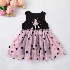 <span class=keywords><strong>Robe</strong></span> sans manches respirante à motif étoile pour bébés filles, idéale pour garder au frais en été chaud - Product Image 5
