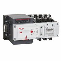 Commutateur de transfert automatique (ATS) triphasé double alimentation série Delixi CDQ6S avec RS485 et temps de transfert <100ms pour alimentation de secours d'urgence