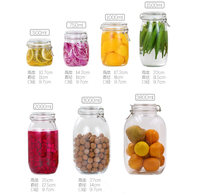 Clair 100ml 150ml 220ml 380ml Pot de pouding aux épices au miel Pot de stockage alimentaire en verre rond avec couvercle à vis en aluminium en acier inoxydable