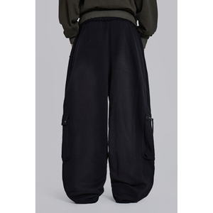 <span class=keywords><strong>Pantaloni</strong></span> Jogger Unisex Pesanti di Tendenza, <span class=keywords><strong>Pantaloni</strong></span> Sportivi in Cotone Streetwear con Grandi Tasche su Entrambi i Lati, Cargo Oversize Larghi e Dritti - Product Image 3