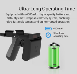 Lector de Mano <span class=keywords><strong>UHF</strong></span> <span class=keywords><strong>RFID</strong></span> XGSun con Empuñadura de Pistola, Terminal de Codificación y Escritura para un Control de Acceso Eficiente en Logística de Almacenes - Product Image 6