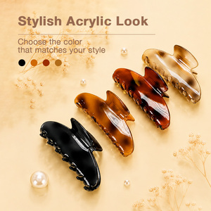 Low MOQ Private Label Acrylic Hair <b>Clip</b> Strong <b>Spring</b> <b>Clip</b> Beautiful Texture Various Colors Durable with Custom Logo - Product Image 4