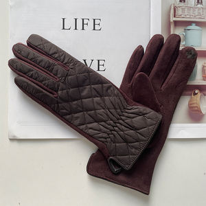 Gants d'hiver BSCI thermiques <span class=keywords><strong>ultra</strong></span> doux à écran tactile longueur coude pour <span class=keywords><strong>femme</strong></span>, détection par aiguille, couleur et logo personnalisés pour usage quotidien en extérieur - Product Image 6