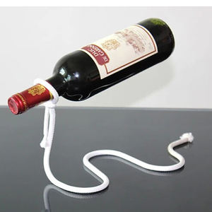 Chaîne en métal suspendue moderne Porte-vin Décoration de cuisine Étagère pour bouteilles de vin Bar Ktv Chaîne suspendue Câble Présentoir à vin - Product Image 4