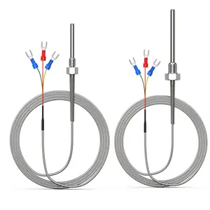 Edelstahl gewinde K-Typ Thermo element PT100 Platin Wärme widerstand wasserdichte Temperatur sensors onde J/T/E.