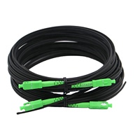 Cordon de brassage optique FTTH LC SC Monomode OS2, câble de raccordement avec gaine PVC LSZH, perte d'insertion 0,3 dB, pour réseau télécom, 1m, 1 fibre, G657A1
