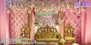 Décorations de mariage asiatiques scintillantes, style contemporain, taille personnalisée, USA, Royaume-Uni, scène de mariage moderne et élégante, murs arrière à bougies - Product Image 3