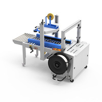 Machine de cerclage entièrement automatique ; Sangle en plastique PP sans boucle, thermofusible électrique ; Combine tensionnement, serrage et scellage des bandes