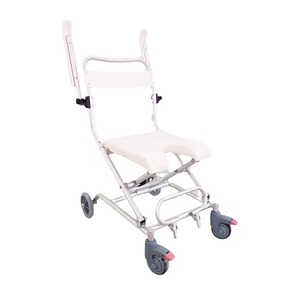 Silla de Ducha Plegable OEM con Ruedas, Aleación de Aluminio y Plástico, Capacidad de 150 kg, Equipo de Seguridad para Baño en el Hogar - Product Image 5