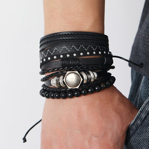Vente en Gros Tendance Pas Cher Hommes Femmes Filles Bracelets en Cuir Bijoux - Product Image 1