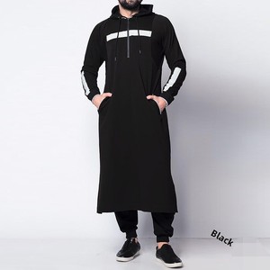 Abito islamico 2025 Dubai Kaftan in stile tailleto abito arabo maniche lunghe abito da preghiera musulmano per gli uomini stile Casual <span class=keywords><strong>abiti</strong></span> Eid - Product Image 3