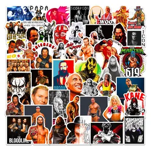 50 adet serin güreş spor ünlü güreşçi Graffiti çıkartmalar şişe dizüstü vinil Wrestle WWE için Sticker