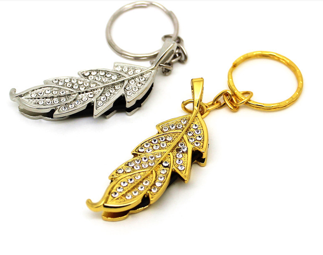 Metal Tree Leaf USB Flash Drive 128MB Leaves Keychain Pendrive Pen Drive 4GB 8GB 16GB 32GB 64GB Memory Stick Gift