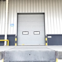 Porte sectionnelle électrique à ouverture latérale QIMEN Cutedoor, style industriel moderne, certifiée CE, résistante au vent, en aluminium, 60 dB