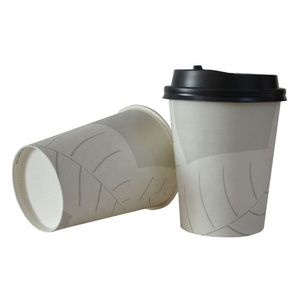 Vasos de papel artesanales biodegradables impresos con logotipo personalizado de pared simple para bebidas frías y café caliente - Product Image 6