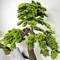 Künstliche Pflanzen nach Maß 200cm 300cm Höhe Künstlicher Großer Baum Zimmerpflanze Dekorativer Grüner Kiefern-Bonsai-Baum