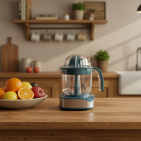 Elektrische handmixer met roestvrijstalen behuizing, krachtige volledig koperen motor, sinaasappel- en citruspers