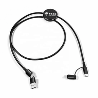 Nouvelle Tendance 2026 Câble de Charge Lumineux avec Logo 4-en-1 Câble USB LED Éclairant Charge Rapide Logo Personnalisé Cadeau Promotionnel d'Entreprise