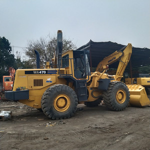 Cargadora frontal usada Komatsu WA470/350/380/380-6/400/320/200-5, carga nominal de 15 toneladas, motor CAT 3304 de 92KW, inspección por video, para construcción de carreteras - Product Image 6