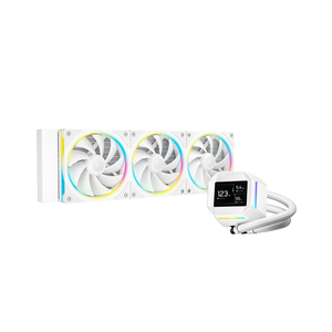 DeepCool LM360-WH ชุดระบายความร้อนแบบ AIO ขนาด 360 มม. ฮีทซิงค์อะลูมิเนียมสีขาว พร้อมหน้าจอ LCD ขนาด 2.4 นิ้ว รองรับ TDP 250W+ สำหรับ LGA1700 AM5 สีสันสดใส - Product Image 1