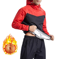 Costume de sauna avec capuche hommes femmes haut à manches longues sueur Sauna veste pantalon ensemble Fitness course entraînement perte de poids survêtement chaîne
