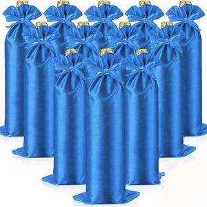 Sacs en satin personnalisés avec logo, sacs de luxe pour champagne, pochettes à cordon, sacs cadeaux pour bouteilles de bière, sacs à vin pour fête - Product Image 4