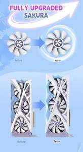 Yeston SAKURA NVIDIA GeForce RTX 4070 Ti ซูเปอร์กราฟิกการ์ด GDDR6X เกม GDDR6X <span class=keywords><strong>256bit</strong></span> 16G GPU - Product Image 2