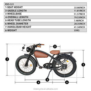 Vélo électrique hybride City <span class=keywords><strong>Coco</strong></span> à gros pneus de 26x4 pouces, vélo électrique vintage de 500W, vente en gros - Product Image 5