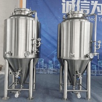 Cuve de Fermentation Conique de 200L de Qualité Alimentaire en Acier Inoxydable avec Enveloppe à Cavitation pour la Production Artisanale de Bière