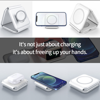 Produits innovants 2025, chargeur sans fil 3 en 1 à charge rapide 15W pour iPhone, montre, écouteurs, support magnétique léger en matériau PC