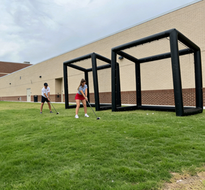 <span class=keywords><strong>Cage</strong></span> <span class=keywords><strong>de</strong></span> golf gonflable en PVC multifonctionnelle personnalisée pour l'extérieur et l'intérieur, 10 pieds/3 m, avec structure pneumatique et filet, à vendre - Product Image 2