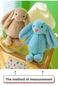 Prêt à expédier : Peluche lapin aux oreilles tombantes de 8 pouces avec cœur rouge, animal en peluche pour machine à griffes - Product Image 6