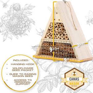 Ruches durables fabriquées avec des baies <span class=keywords><strong>de</strong></span> sureau naturelles, les abeilles améliorent la productivité du jardin et attirent des pollinisateurs paisibles. - Product Image 2