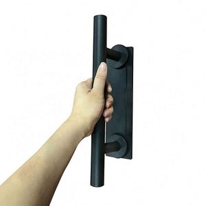 ชุดอุปกรณ์ฮาร์ดแวร์แบบฝังสำหรับประตูบานเลื่อนขนาด 12 นิ้ว ดีไซน์แผ่นหลังเรียบ สีดำซาติน ผลิตโดย WEKIS BSCI OEM ISC Factory พร้อมมือจับแบบดึง - Product Image 6