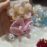 Anting-anting Gantung Wanita 2026 dengan Motif Bunga Simulasi, Anting Fashion untuk Wanita