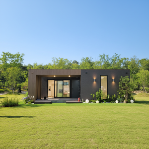 Maison miniature de luxe avec structure en acier, villa moderne préfabriquée et maison d'hôtes modulaire |   Structure en acier durable pour l'habitation en milieu de complexe hôtelier et de jardin - Product Image 1