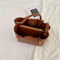 Sac fourre-tout mini en similicuir uni pour femme avec nœud décoratif, sac à main décontracté à bandoulière détachable