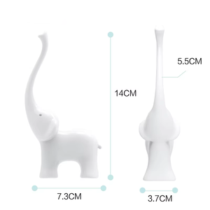 Подставка для меламиновых ювелирных изделий из фарфора, белого лебедя и слона - Product Image 4