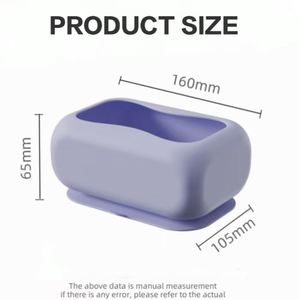 Creative Square European Style Tissue Napkin <b>Box</b> with Suction Cup Minimalist No-Drill-Designed <b>Storage</b> for Bathroom Home - Product Image 2