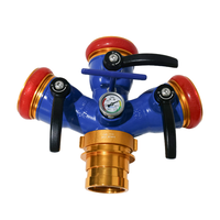 Volla 2.5MPa Répartiteur de Tuyau d'Incendie Stabilisateur de Débit en Aluminium Forgé 6061, Diviseur d'Eau à 3 Voies Anti-Coup de Frein d'Eau, Vanne en Y Portable
