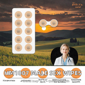 HM1007 Paquete de 12 Toallitas Retardantes Masculinas de Tela No Tejida de 10 ml, Toallitas Húmedas Naturales para Hombres, Duración Sexual de 6 Meses de Vida Útil - Product Image 2