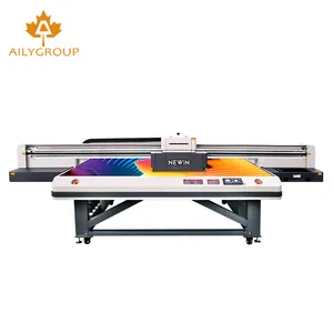 NEWIN Flatbed Uv Printer Metal Sign 1300*2500mm For Door With 3-4 I3200-U1/G5/G6 Print Heads